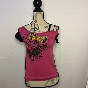 y2k monster high Pink Graphic Top